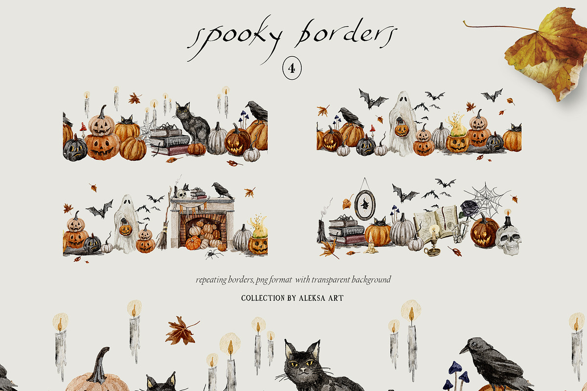 Halloween - Spoky Collection, a Seasonal Illustration by AleksaArt (Photo 5 of 14)