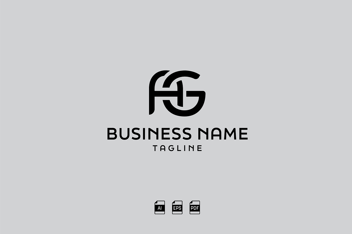 Overlapping AG Monogram Logo, a Templates & Theme by megmccombsdesign
