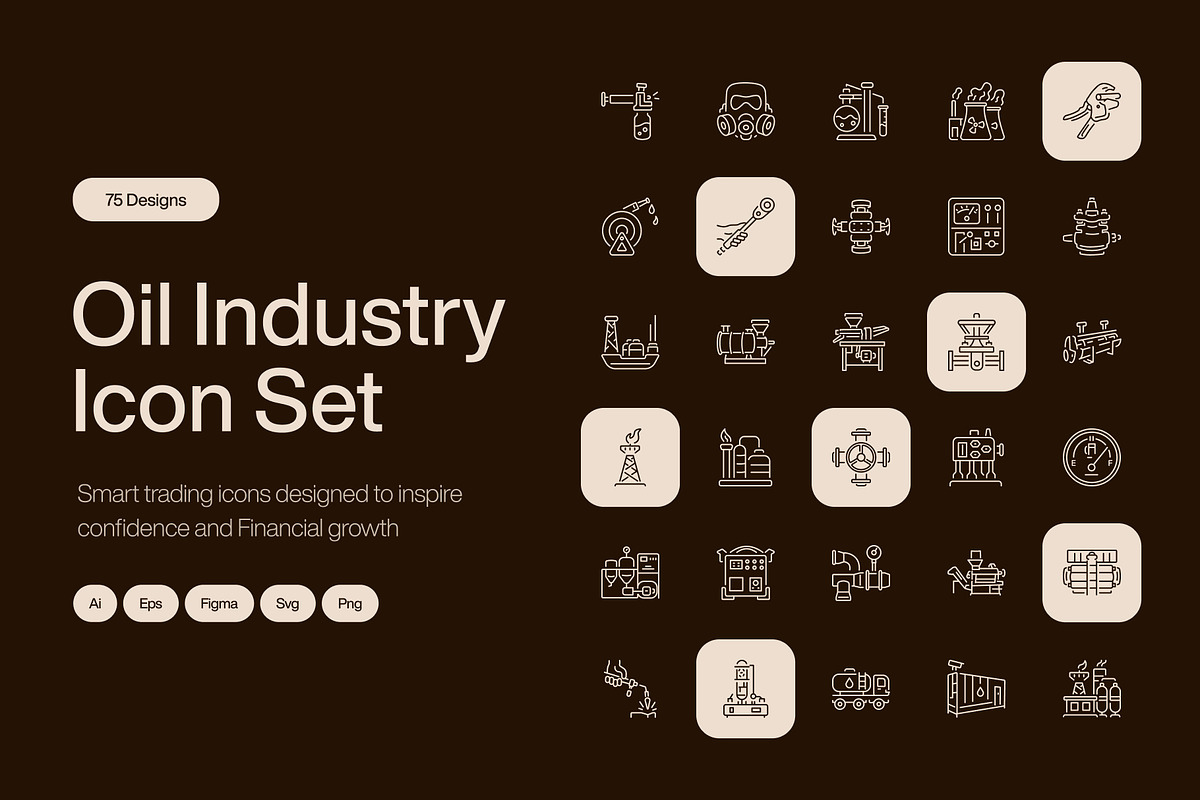 Oil Industry Icon Set, an Outline Icon by Prosymbols (Photo 1 of 7)
