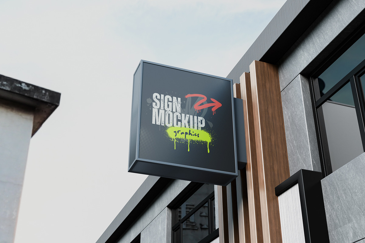 Sign Mockup, an Advertising Mockup by Ataku Design (Photo 3 of 5)