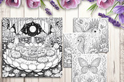 Alien Botanical Garden Coloring Page, a Brochure Template by LA Design (Thumbnail 6 of 10)