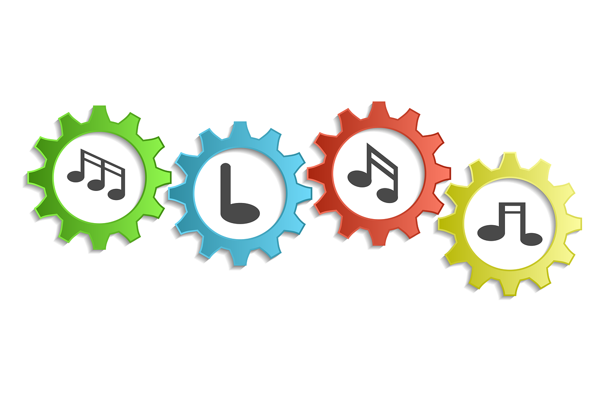 background song with gears, an Illustration by noche