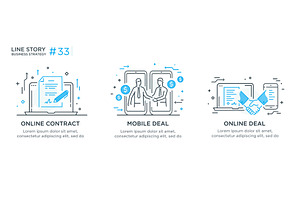 Set of illustrations concept with