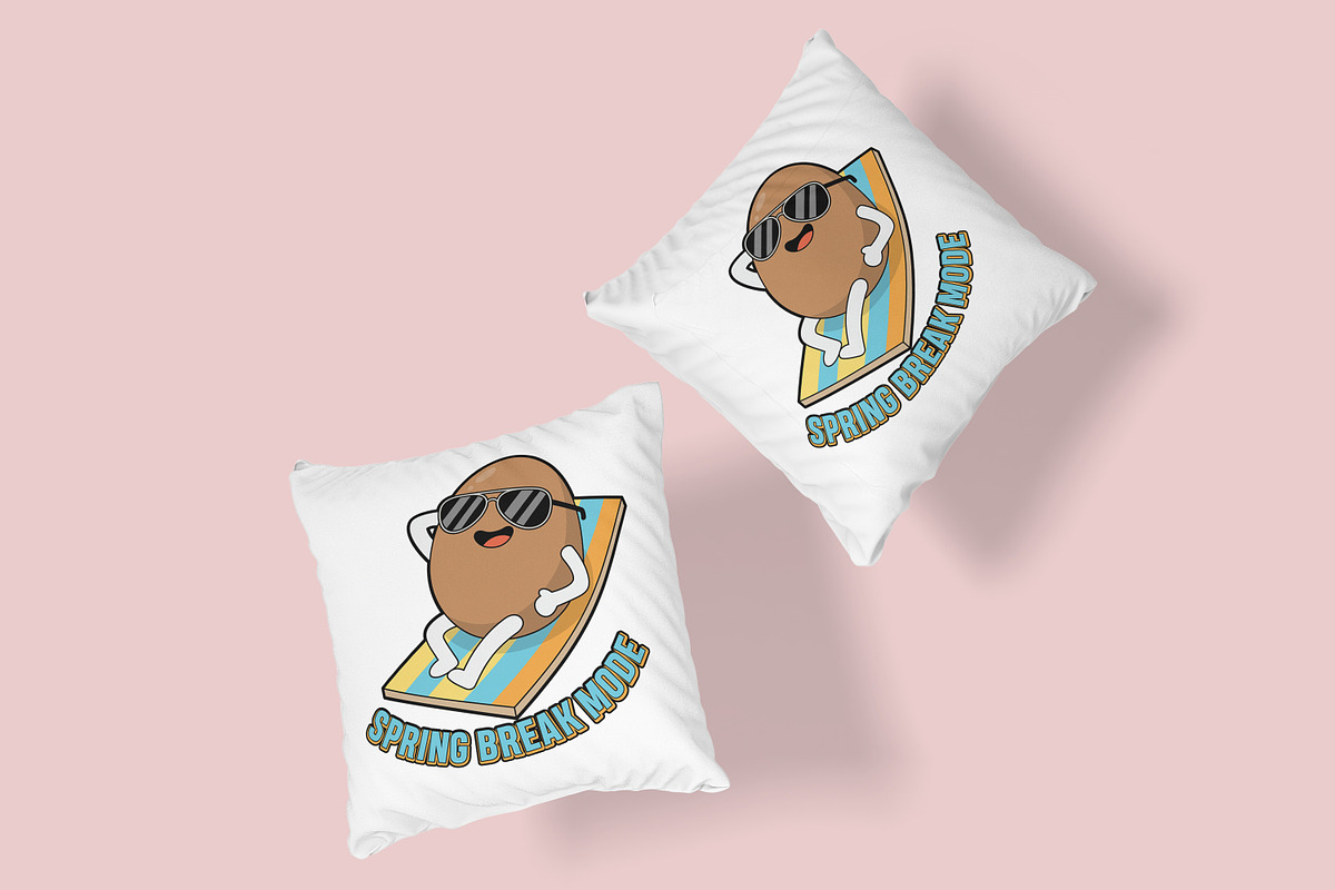 Spring Break Mode Potato T-Shirt SVG, an Object Illustration by Ghagra (Photo 6 of 7)