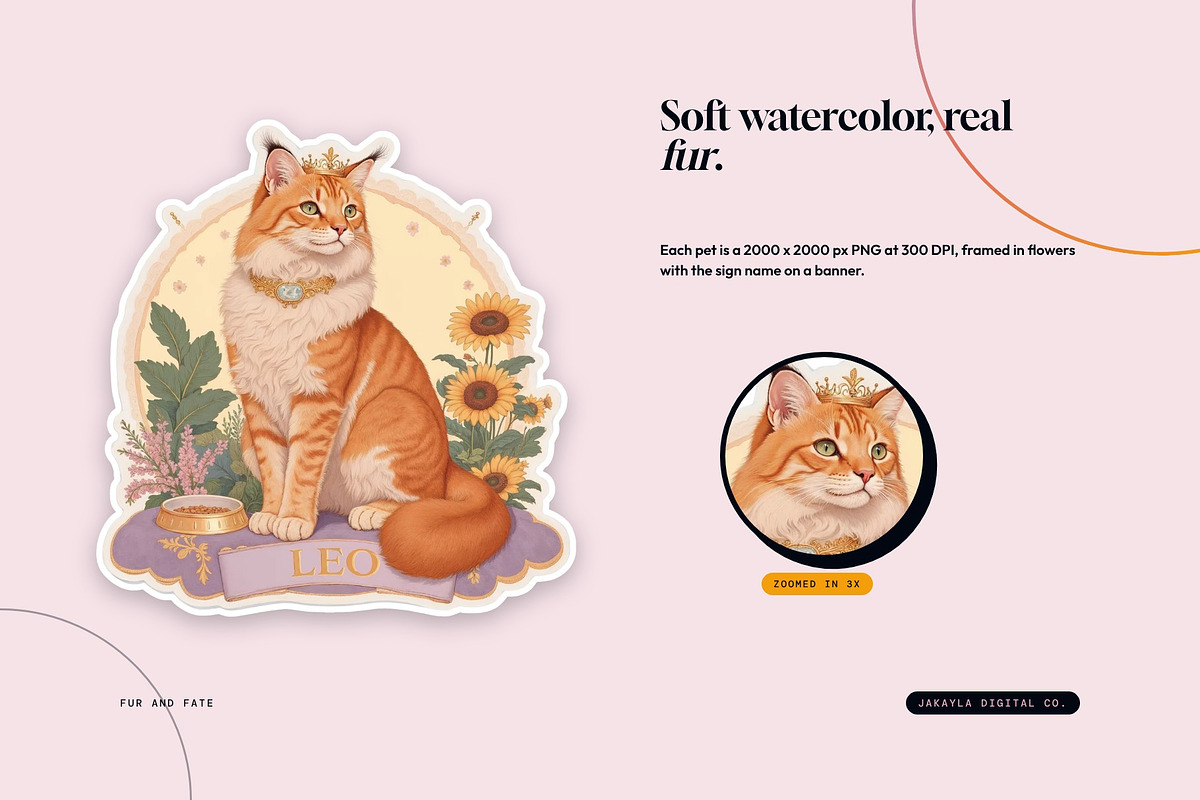 Fur & Fate Zodiac Pet Clipart 100+, an Object Graphic by Jakayla Digital Co (Photo 5 of 9)