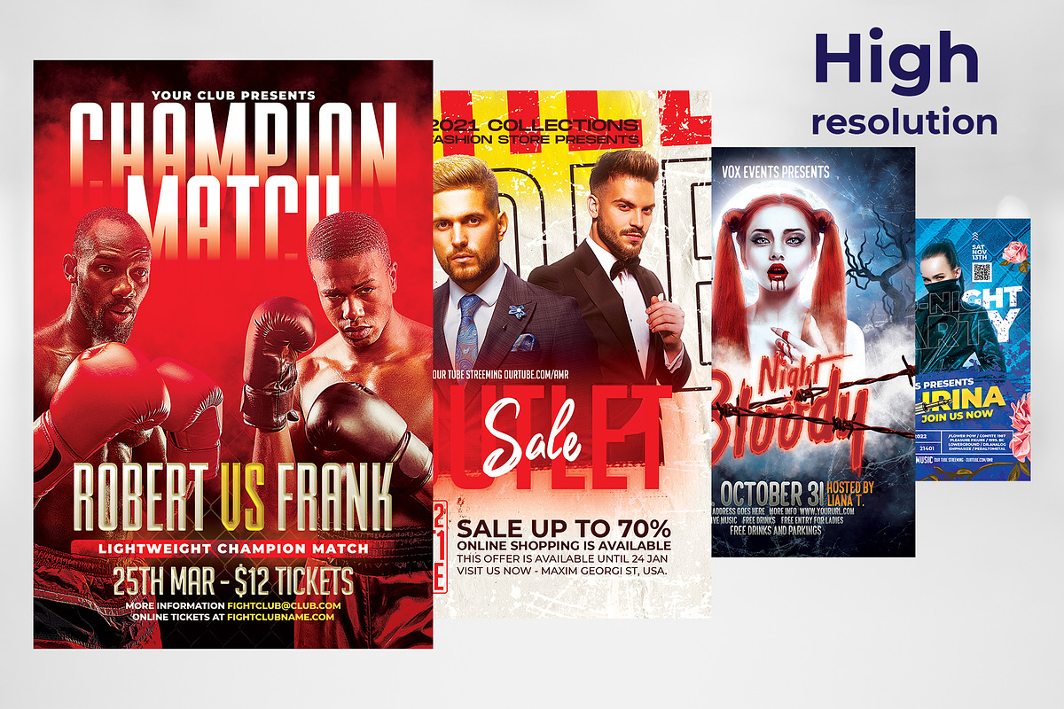 8 Mixed Flyer Bundle, a Flyer Template by bunebx (Photo 4 of 4)
