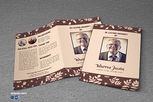 Funeral Program Template Printable, a Brochure Template by Madhabi Studio