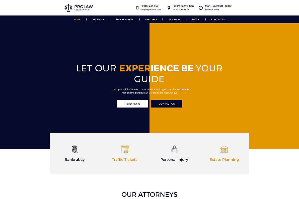 Prolaw legal law firm psd template, a Websites & App Template by mine-tech (Photo 11 of 11)