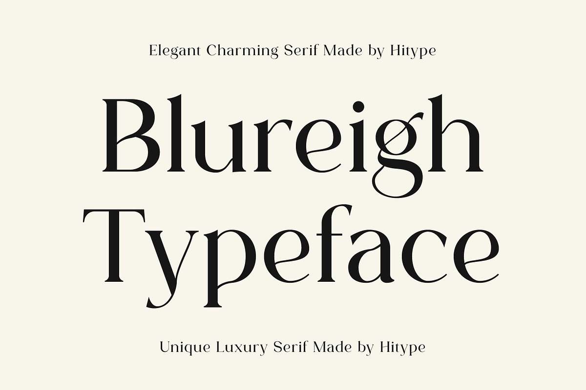 Blureigh Typeface - Hitype, a Serif Font by Hitype (Photo 1 of 10)