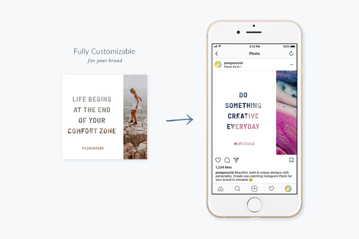 Instagram Posts Mountains | CANVA, a Social Media Template by Poego Social (Photo 3 of 8)