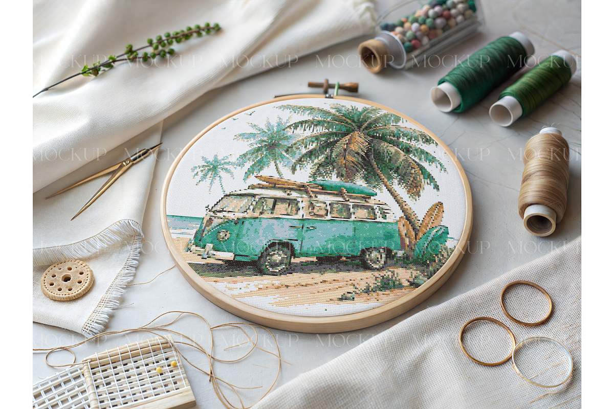 Textured Artisan Embroidery Hoop, a Product Mockup by MockupWizard (Photo 2 of 3)