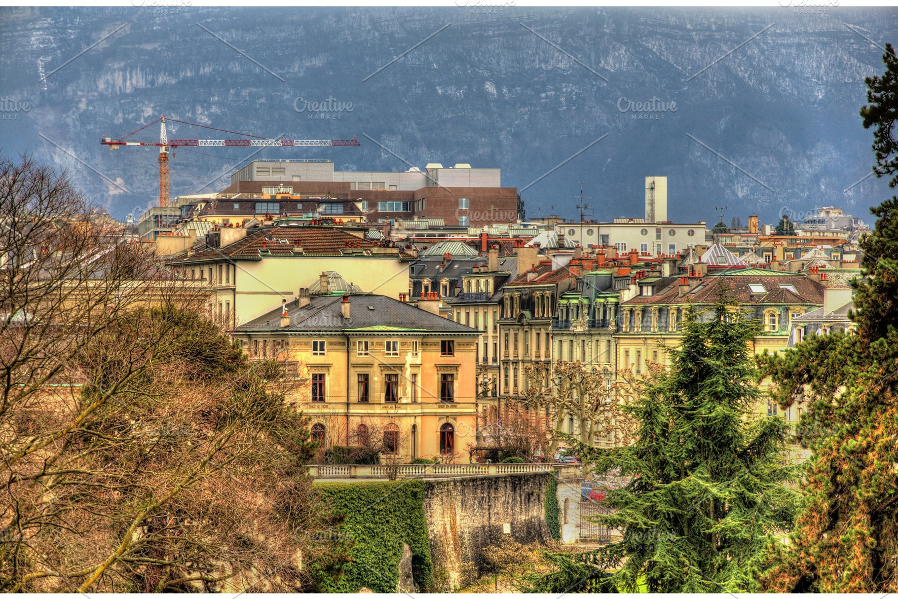Buildings in the city center of geneva switzerland featuring geneva, old, and, an Architecture Photo by Leonid Andronov