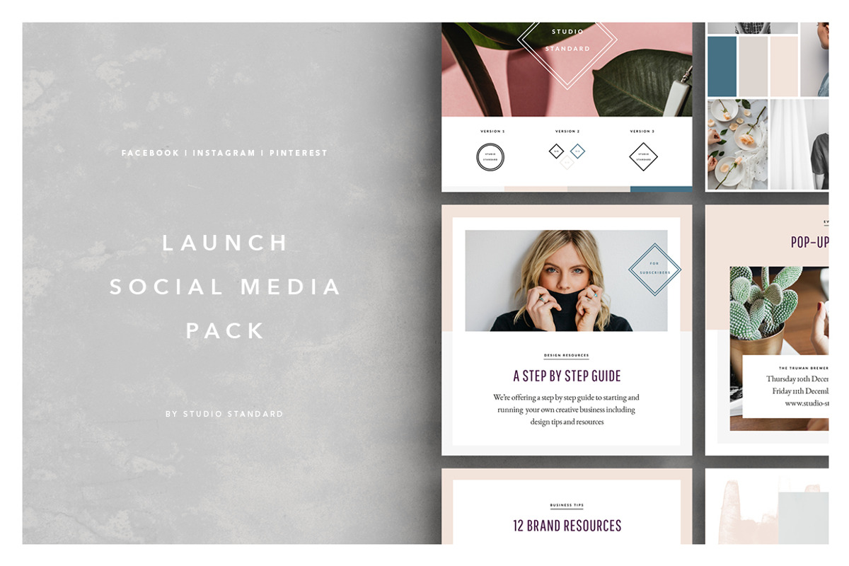 Launch Social Media Pack, a Social Media Template by Studio Standard (Photo 1 of 12)