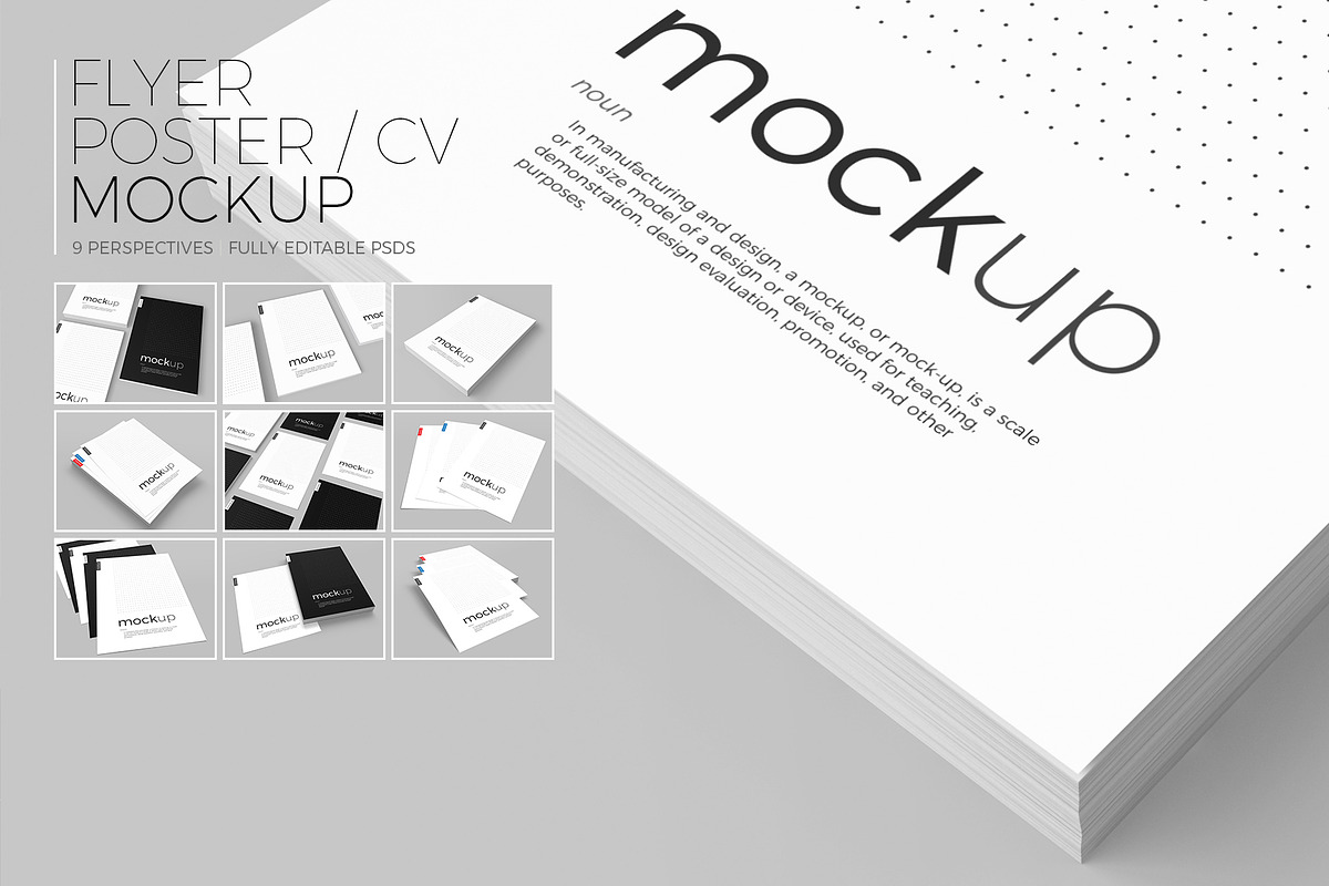 Flyer / Poster / CV Mockup, a Print Template by KIPET (Photo 1 of 10)