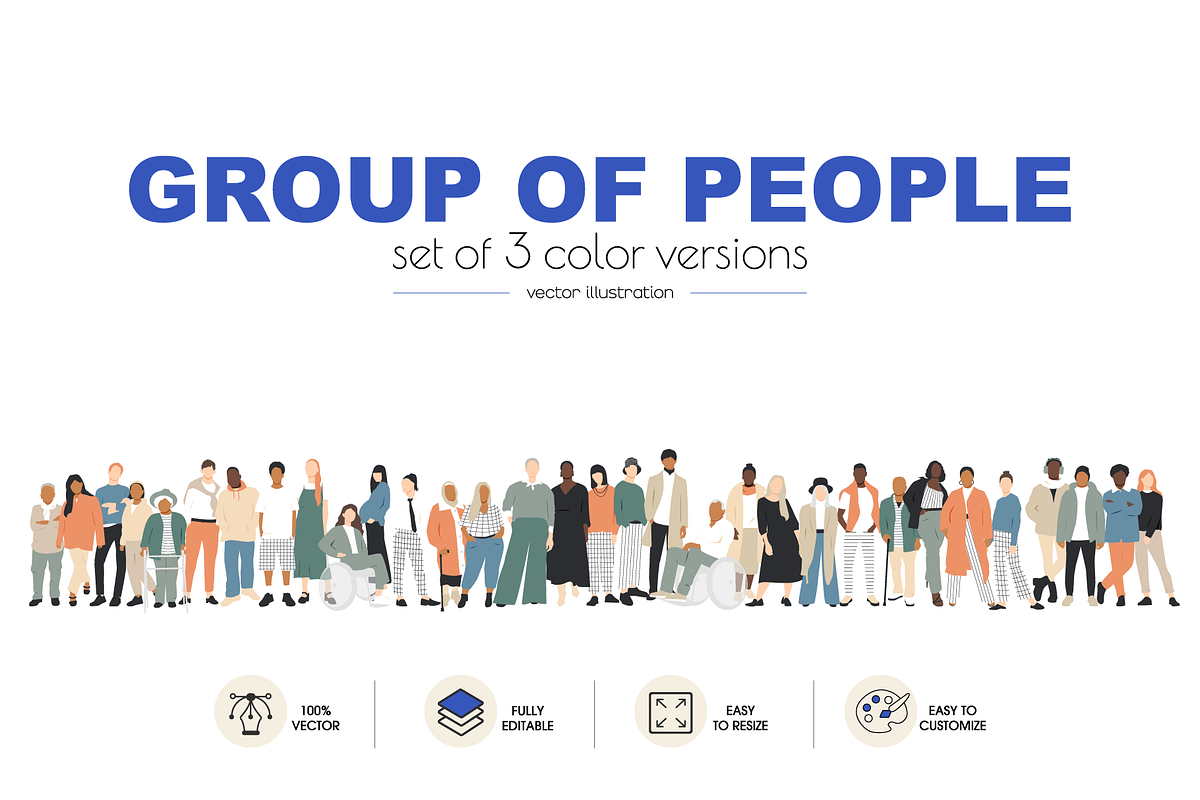 Group of people collection, a Person Illustration by Stafeeva (Photo 3 of 6)