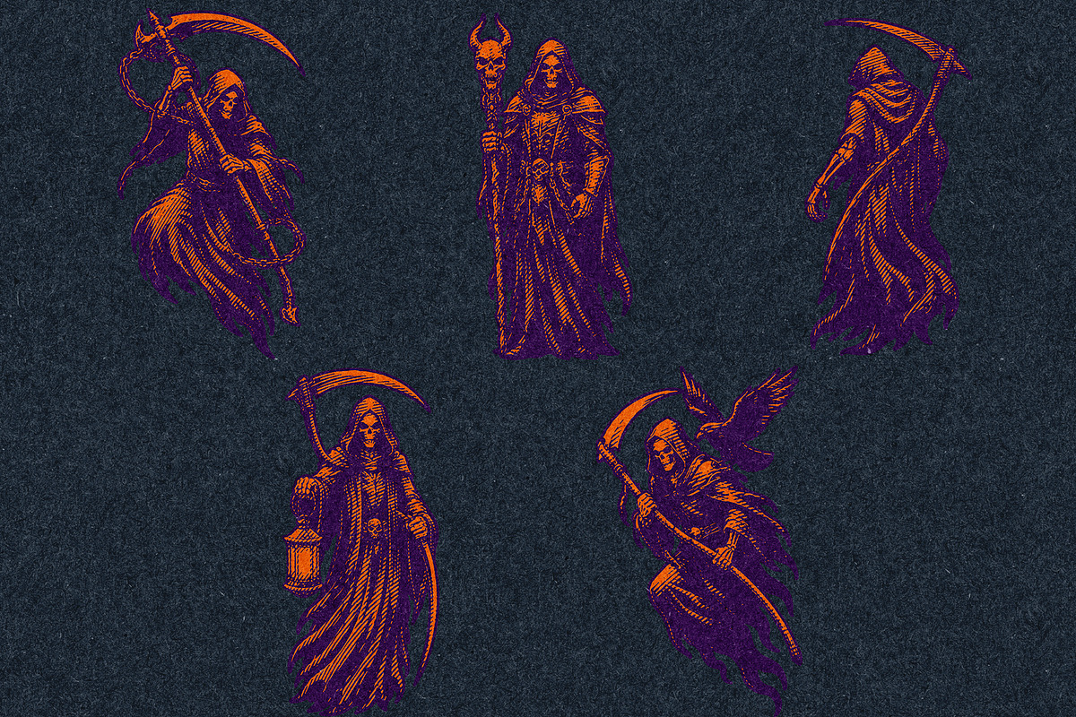Grim Reaper Halloween Collection, an Object Illustration by Kaizla03 (Photo 4 of 5)