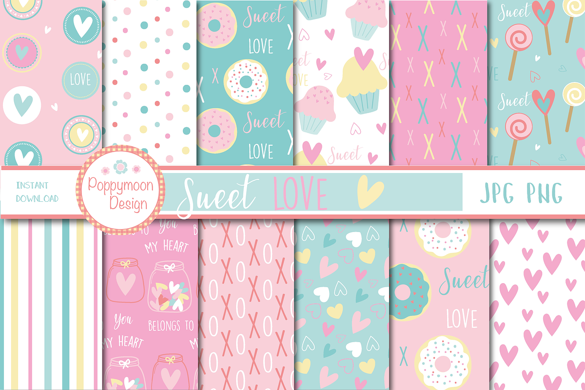 LOVE /Valentine bundle, an Illustration by Poppymoondesign (Photo 17 of 23)