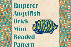Emperor Angelfish,   Beaded Pattern, a Print Template by Kseniya-Omega