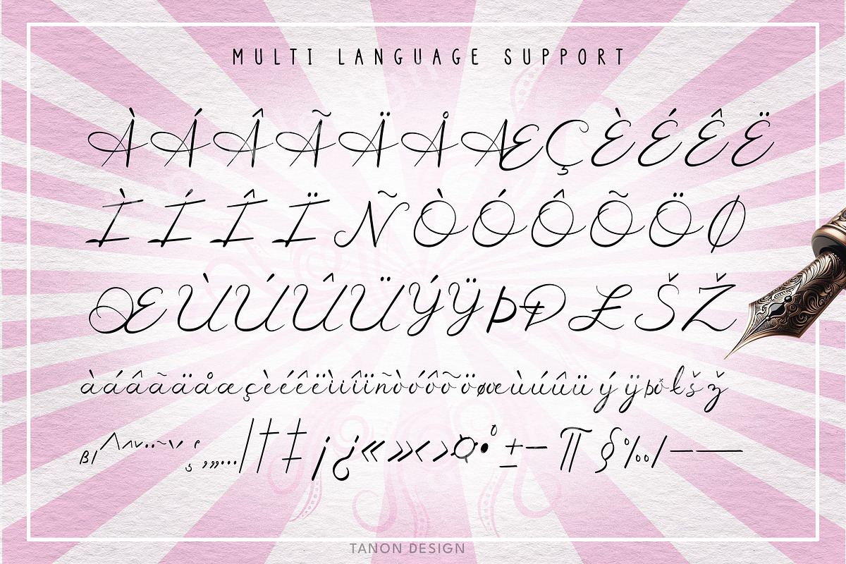 Romeo Wedding Calligraphy Fonts, a Script Font by Tanondesign (Photo 3 of 4)