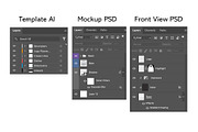 Straight Gable Box Mockup + Template, a Packaging Mockup by Korner (Thumbnail 7 of 12)