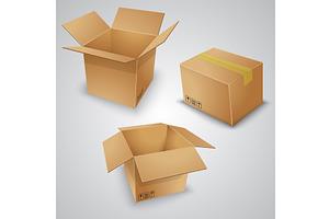 illustration of cardboard boxes, a Transportation Illustration by piter.goskov