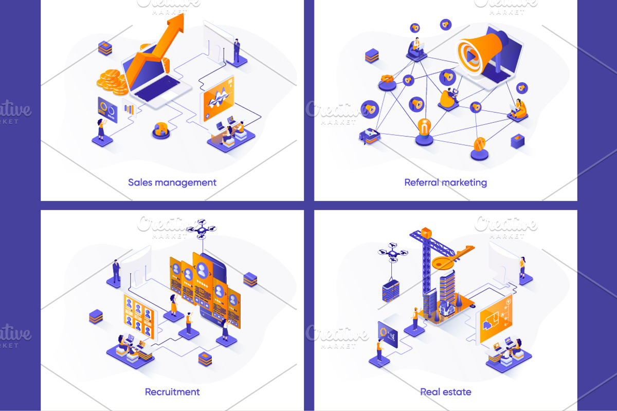 Isometric Concept Illustration Kit, a Templates & Theme by alexdndz (Photo 21 of 26)