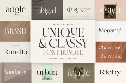 Unique & Classy Modern Font Bundle