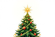 Christmas Tree on a White Background, an Illustration by Amazin_art (Thumbnail 7 of 9)