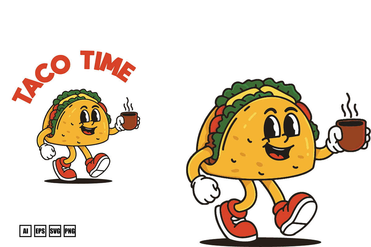 Set Mascot Taco, a Food Illustration by kalehstudio (Photo 5 of 5)