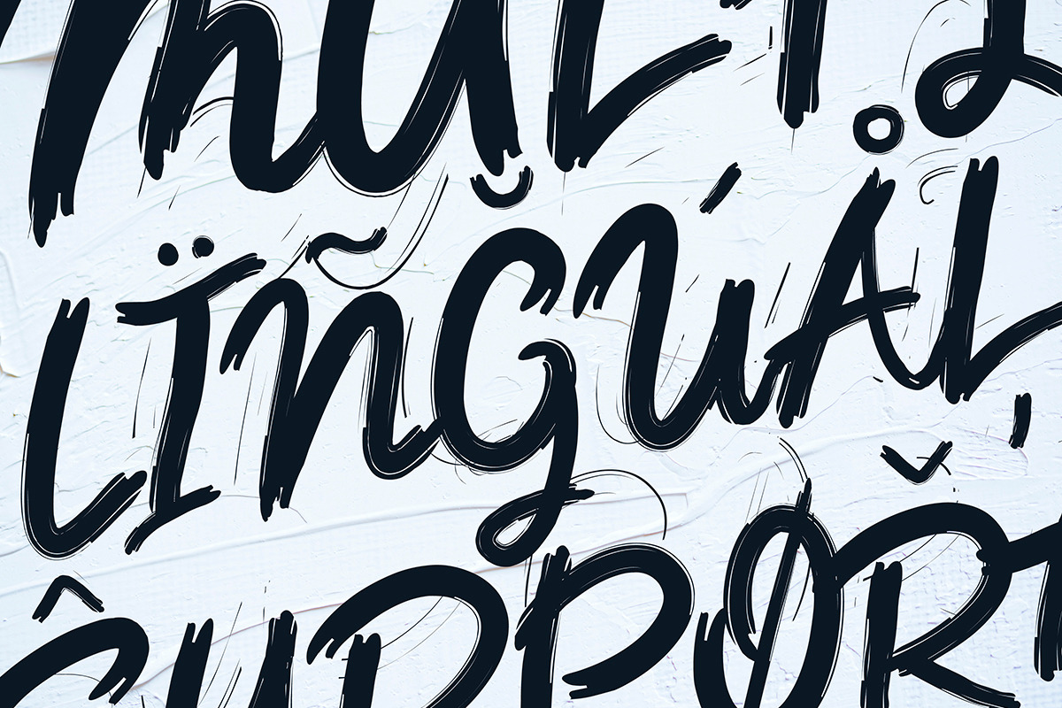 Lonely Angels Brush Font, a Script Font by chekart (Photo 6 of 9)
