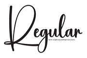 Regular, a Script Font by Scratchones (Thumbnail 1 of 6)