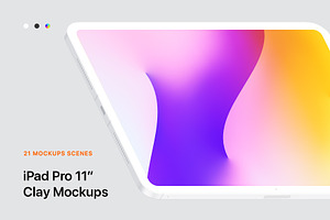 IPad Pro 11 - 21 Clay Mockups