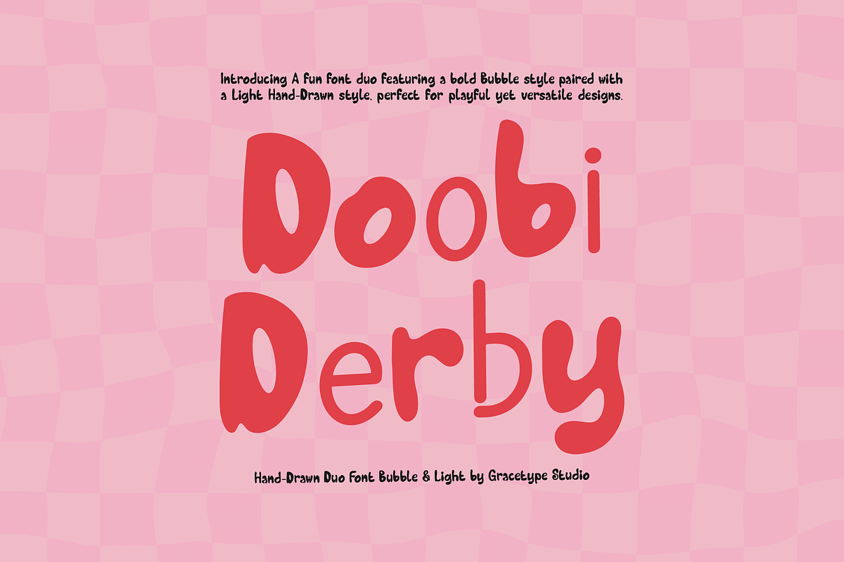 Dooby Derby | Hand Drawn Duo Font, a Handwritten Font by gracetype_studio (Photo 1 of 12)