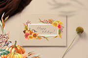 Autumn Pumpkins Watercolor Clipart, a Seasonal Illustration by AnitaPol (Thumbnail 11 of 12)