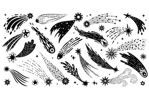 Doodle shooting space stars, a Decorative Illustration by Buch&Bee