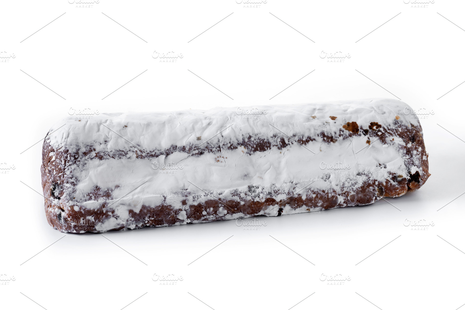 Traditional Christmas Stollen with Raisins and Powdered Sugar, a Food & Drink Photo by etorres69