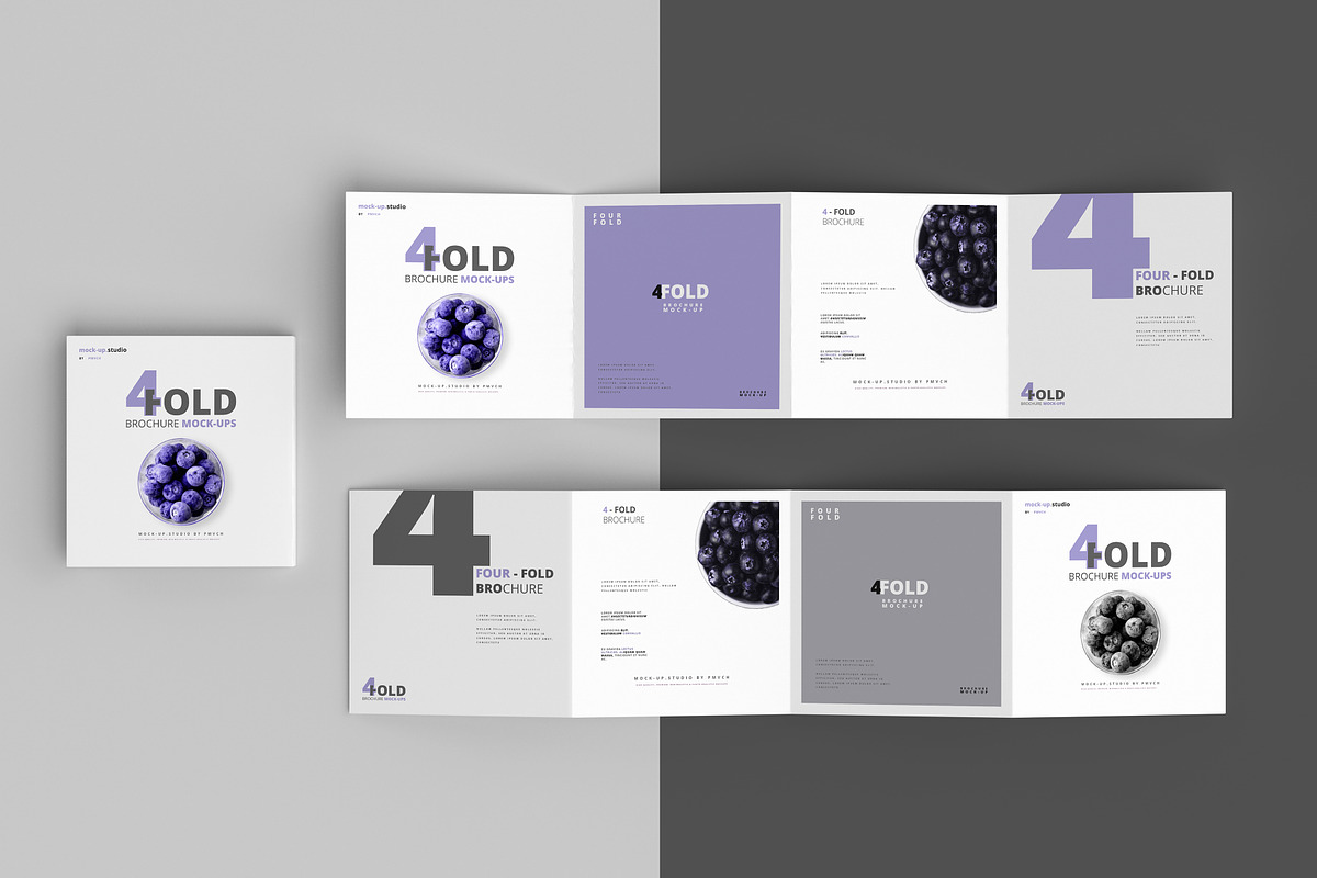 Square Brochure Mockups - Four Fold, a Print Template by pmvch (Photo 11 of 11)
