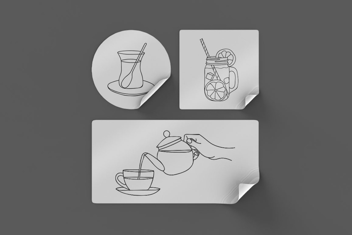 Doodle tea icons collection, an Outline Icon by Gulnarart (Photo 4 of 5)