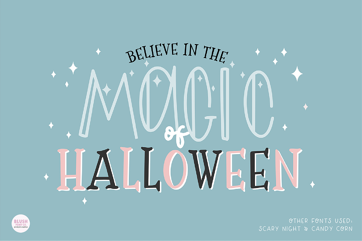 MAGIC CAULDRON Halloween Witch Font, a Sans Serif Font by Blush Font Co. (Photo 6 of 6)