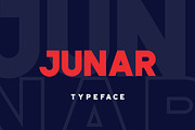 Junar - Wide Sans Serif, a Sans Serif Font by sancreastd. (Thumbnail 1 of 9)