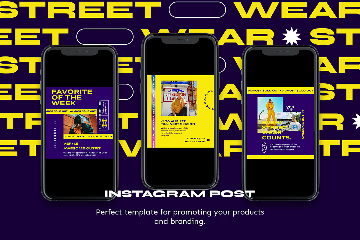 Nemeroa Instagram Template, a Social Media Template by Creatchees.std (Photo 2 of 5)
