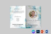Turquoise Funeral Program Template, a Brochure Template by Designscozy (Thumbnail 5 of 8)
