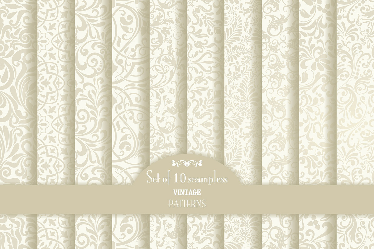 Set of 10 seamless pattern Baroque, a Pattern Graphic by NataLito (Photo 1 of 6)