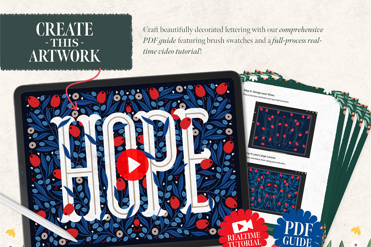 The Mega Floral Composition Kit, a Brush Add-On by Nico-Ng (Photo 14 of 46)