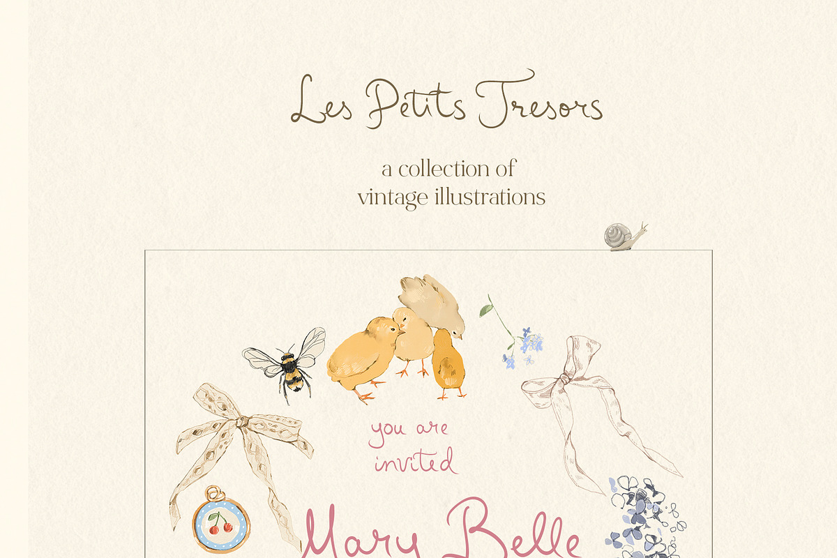 Cottagecore Vintage Illustrations, a Decorative Illustration by whiteheartdesign (Photo 4 of 21)