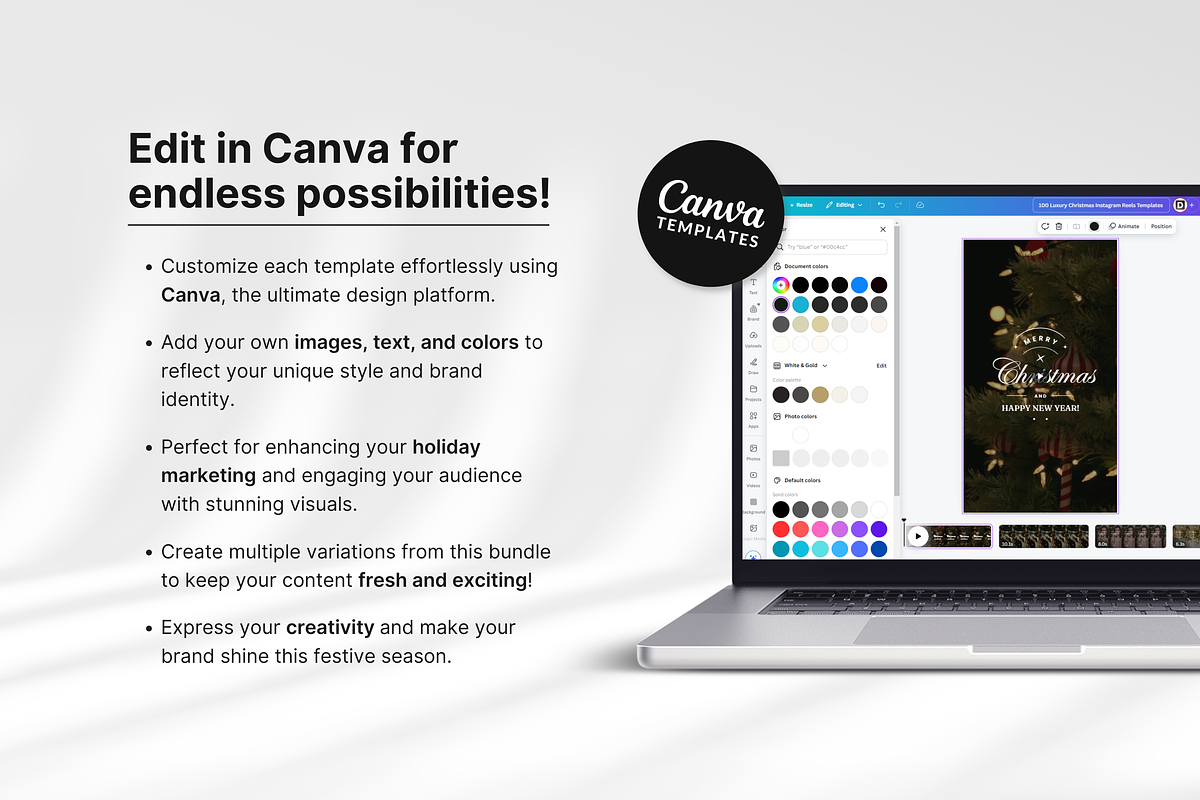 100 Luxury Christmas Reels Templates, a Social Media Template by DigiPax (Photo 9 of 10)
