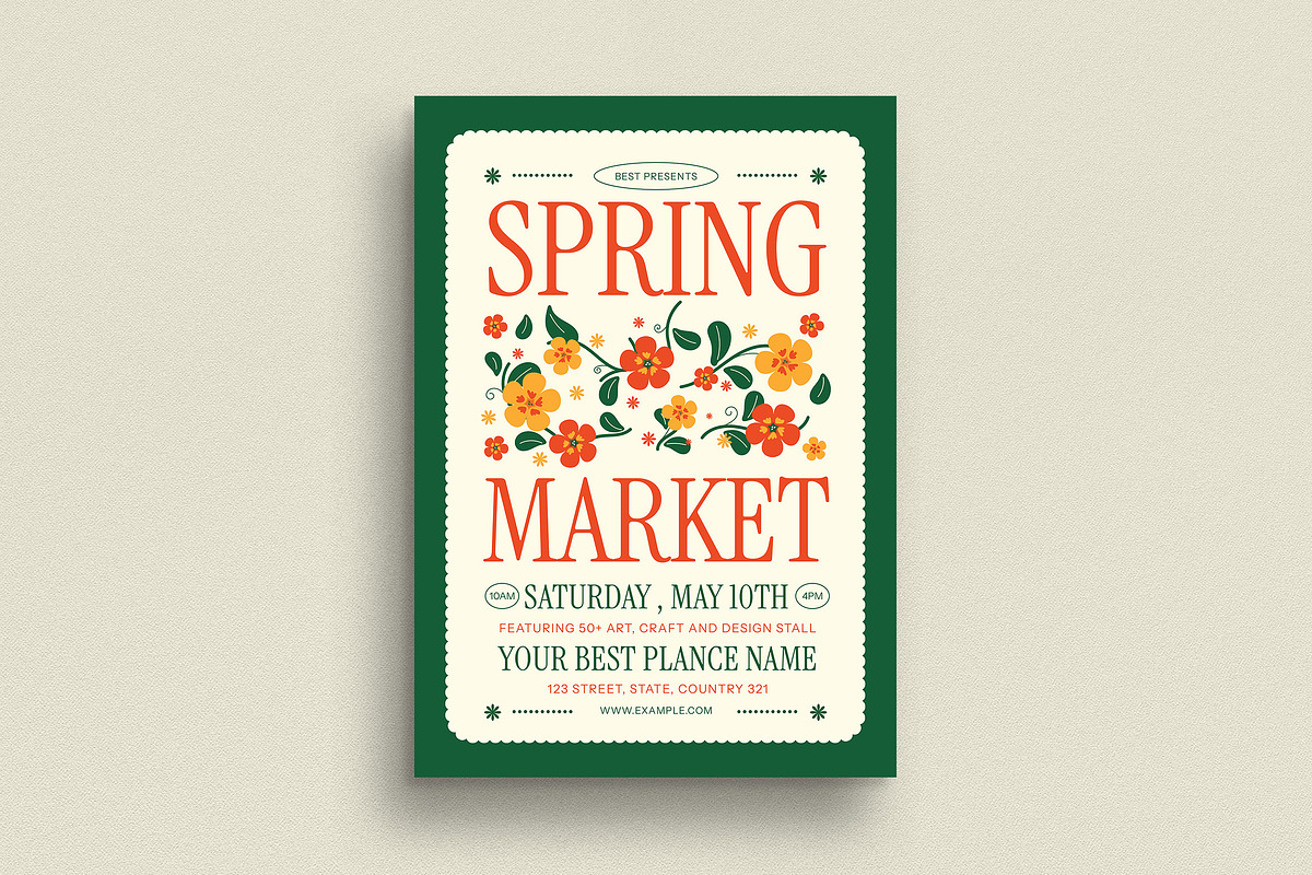 Spring Market Event Flyer, a Flyer Template by Guuver (Photo 1 of 3)