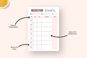 Printable Daily Medication Tracker, a Stationery Template by Snapybiz (Thumbnail 2 of 10)