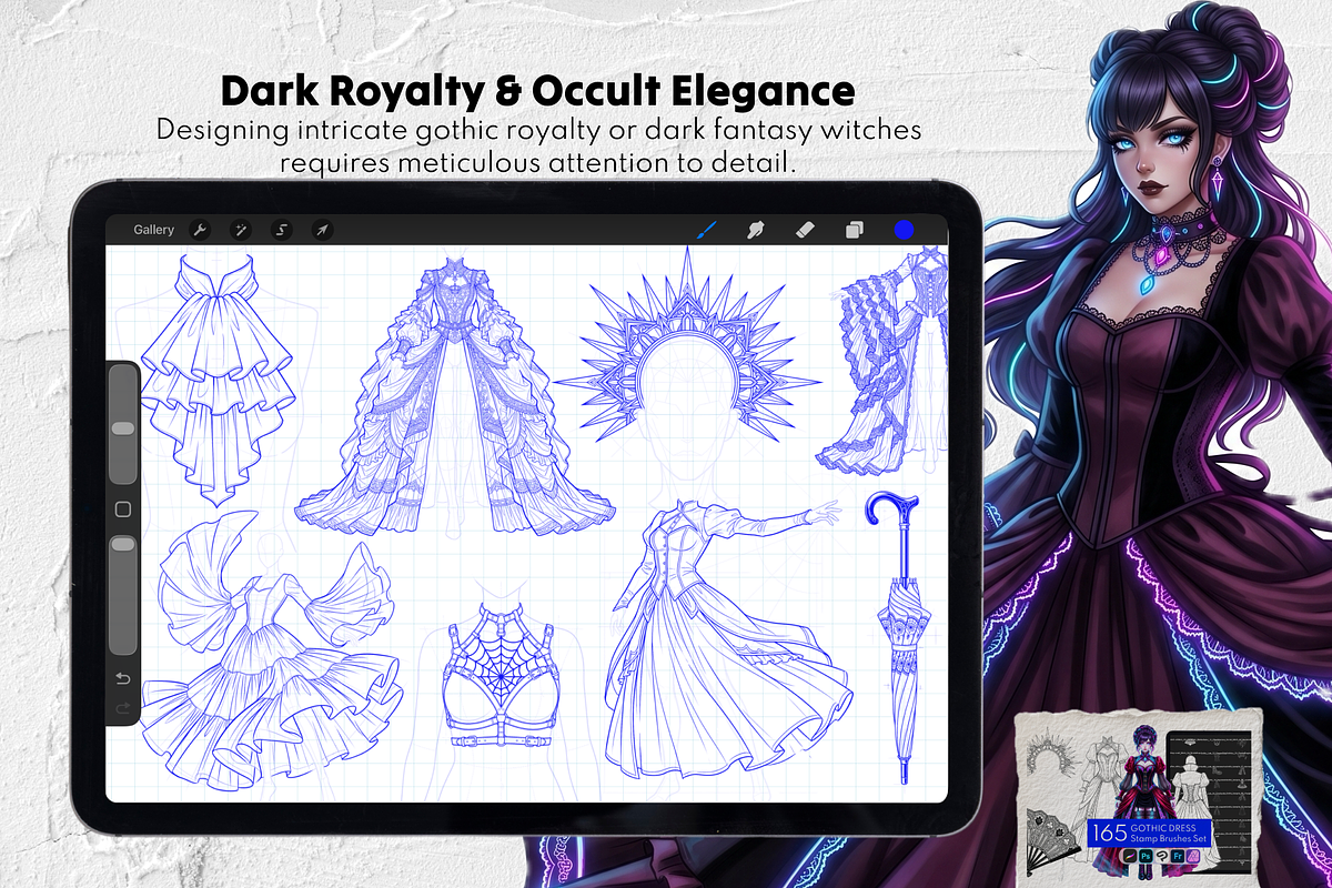 10 in 1 Halloween Procreate Stamps, a Brush Add-On by Selentaori Studio (Photo 6 of 15)