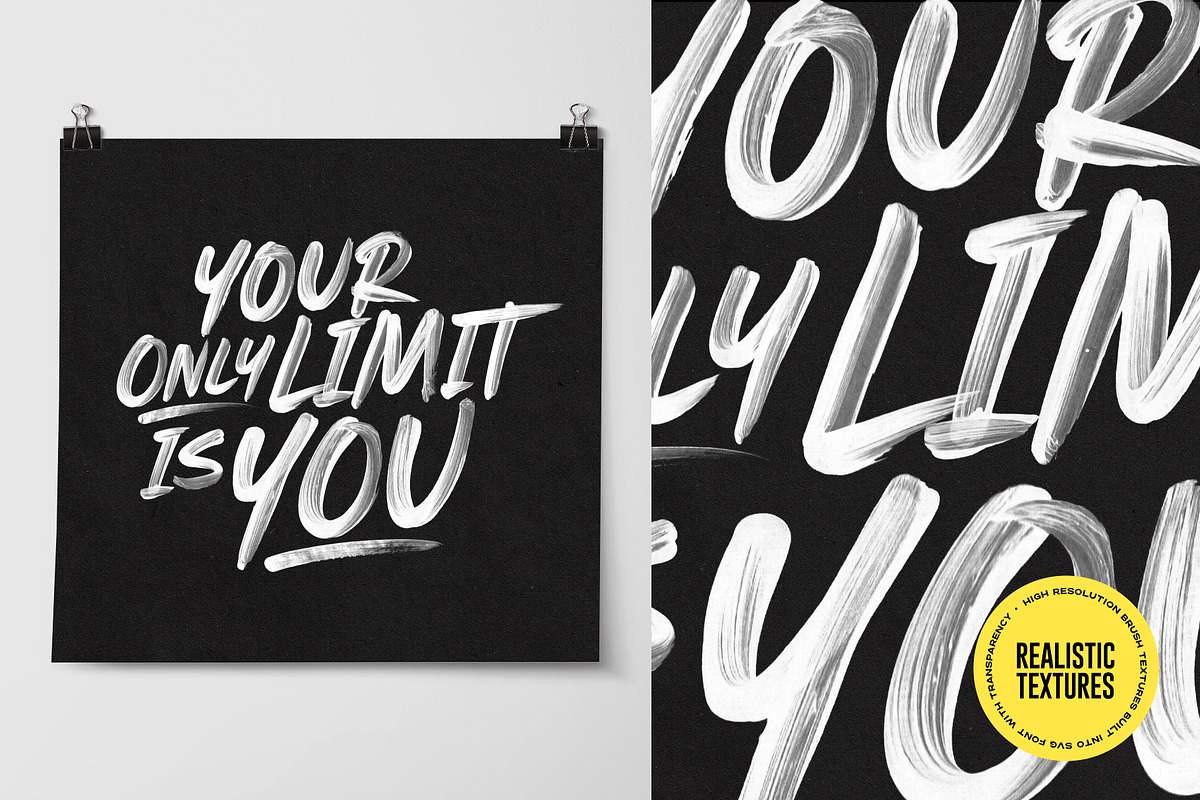 Beast Mode SVG Brush Font, a Handwritten Font by Sam Parrett (Photo 6 of 9)